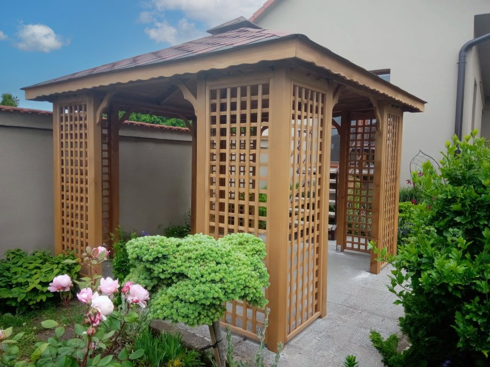 Rechteckiger Pavillon P2 3 x 3 m 9 m2