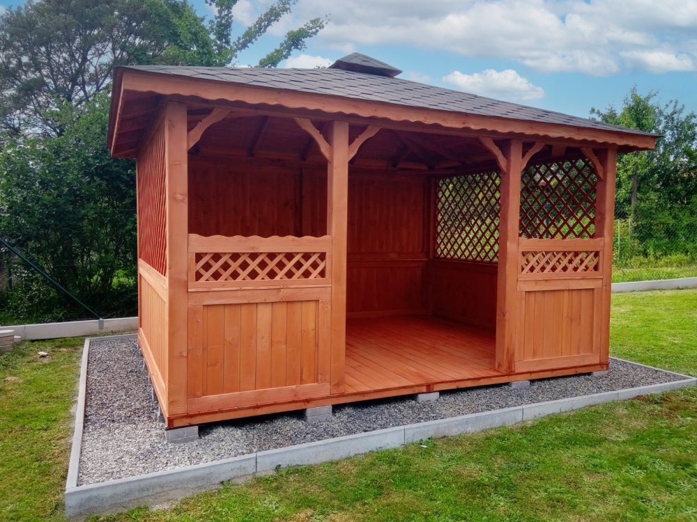 Rechteckiger Pavillon P5 4 x 3 m 12 m2