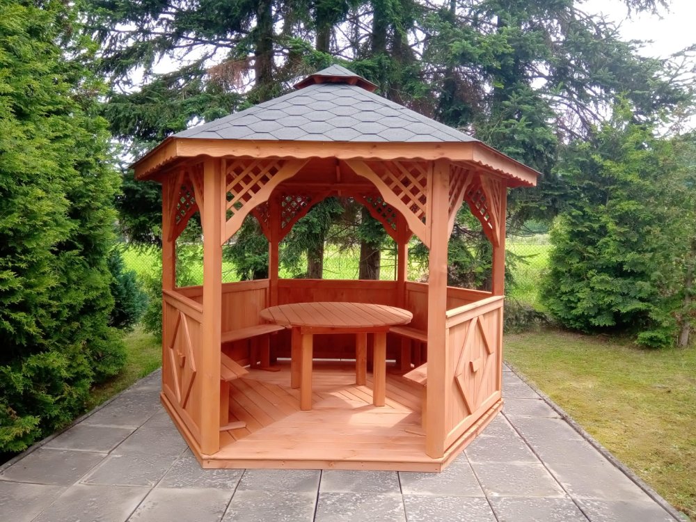Hexagonal gazebo S3 ∅ 3.2m 8m2