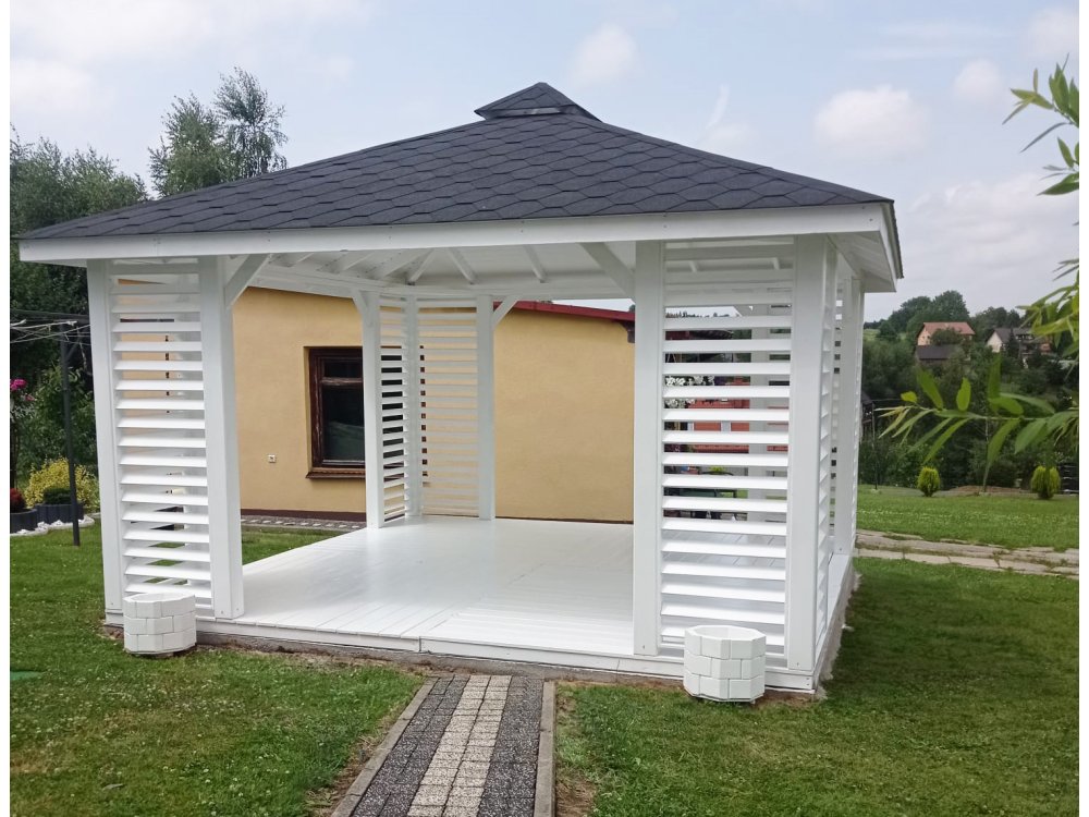 Rechteckiger Pavillon P10 4 x 4 m 16 m2