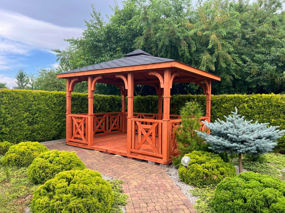 P4 rechteckiger Pavillon 4 x 3 m 12 m2