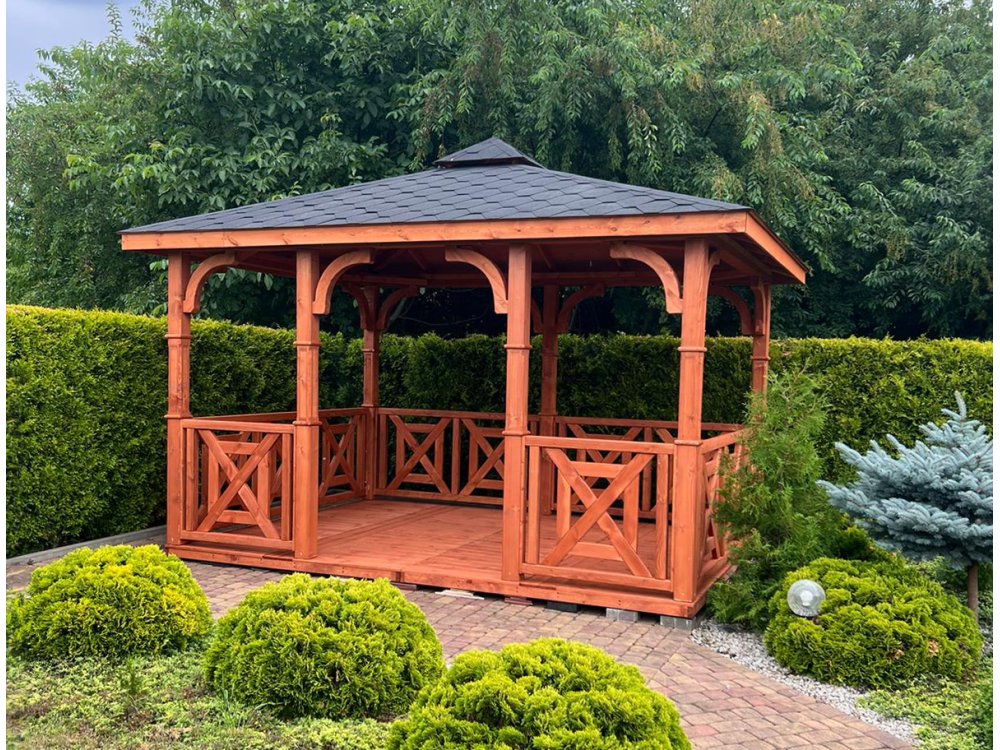 P4 rechteckiger Pavillon 4 x 4 m 16 m2