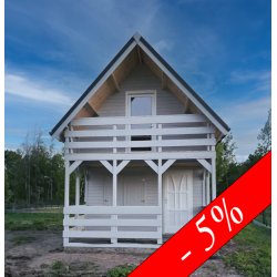 Dom drewniany Jarząb B 5x5m + 2m taras 25m2