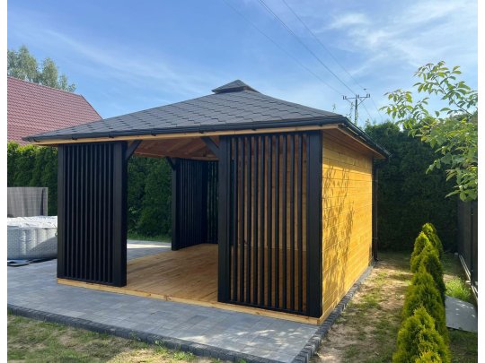 Rechteckiger Pavillon P15 4x4m 16m2