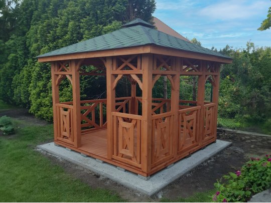 P4 rectangular gazebo 4 x 4 m 16 m2