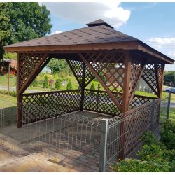 Rechteckiger Pavillon P12 3x3m 9m2 - zur Selbstmontage