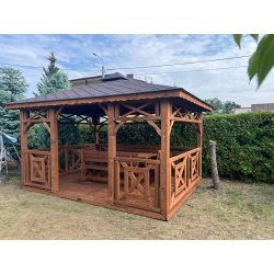 P4 rechteckiger Pavillon 4 x 3 m 12 m2