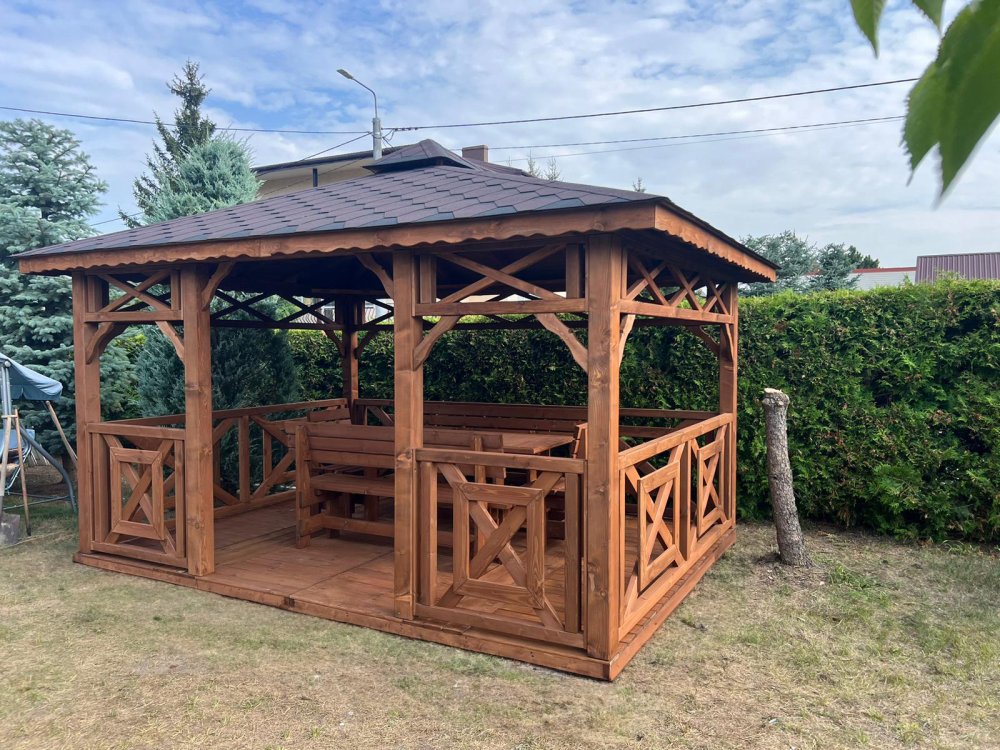 P4 rechteckiger Pavillon 4 x 3 m 12 m2