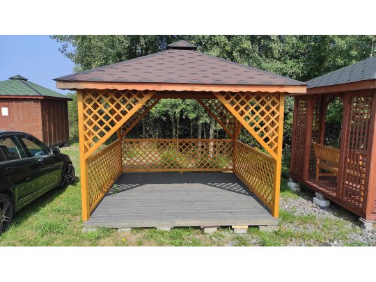 Rechteckiger Pavillon P12 3x3m 9m2 - zur Selbstmontage
