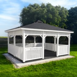 Rechteckiger Pavillon P9 4 x 4 m 16 m2