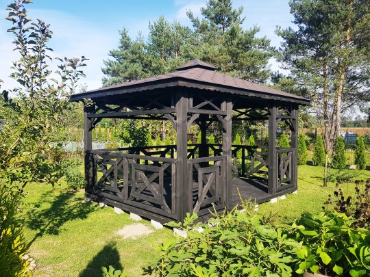 P4 rechteckiger Pavillon 4 x 3 m 12 m2