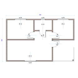 Dom drewniany Kasztanowiec A 5x8m 40m2