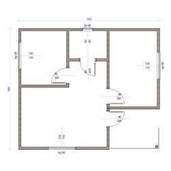 Dom drewniany Kasztanowiec B 6x7m 42m2