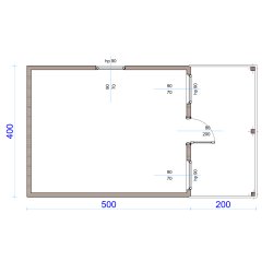 Holzhaus Jodła 4x5m + 2m Terrasse 20m2
