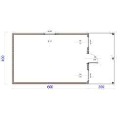 Holzhaus Jodła A 4x6m + 2m Terrasse 24m2