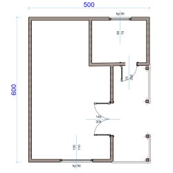 Holzhaus Migdałek B 5x6m 30m2