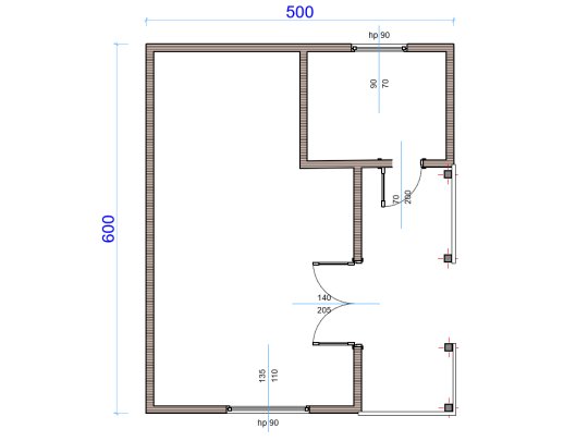 Holzhaus Migdałek B 5x6m 30m2