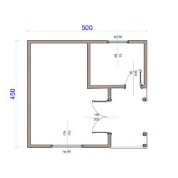 Holzhaus Migdałek C 4,5x5m 22,5m2