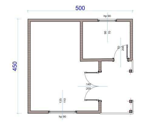 Holzhaus Migdałek C 4,5x5m 22,5m2