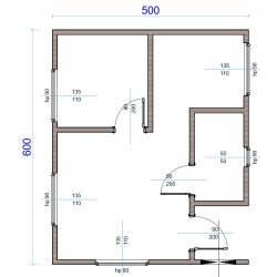 Holzhaus Robinie A 6 x 5m 30m2