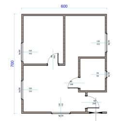 Holzhaus Robinie B 7 x 6m 42m2