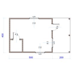 Holzhaus Holiday B 4 x 5m +2m Terrasse 20m2