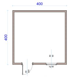 Dom drewniany Buk A 4x4m 16m2