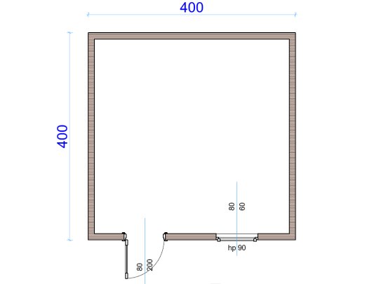 Dom drewniany Buk A 4x4m 16m2