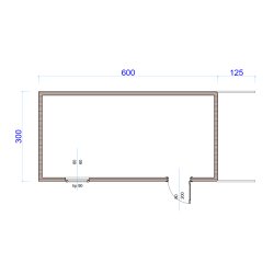 Grab C Holzhaus 6 x 3m + 1,2m Holzschuppen 18m2