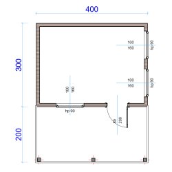 Magnolia Ein Sommerhaus 4 x 3m + 2m 12m2