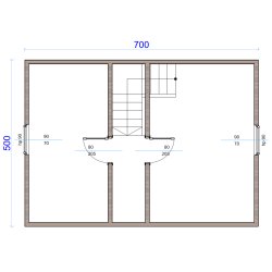Holzhaus Wierzba Modern B 5x7m 35m2