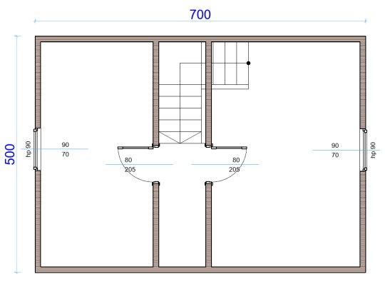Holzhaus Wierzba Modern B 5x7m 35m2