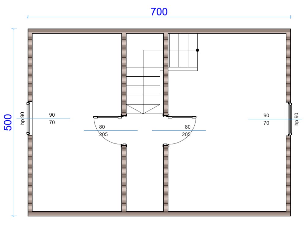 Holzhaus Wierzba Modern B 5x7m 35m2