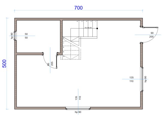 Holzhaus Wierzba Modern B 5x7m 35m2