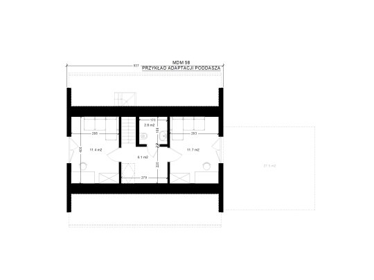 Dom całoroczny prefabrykowany MDM Optimal 58