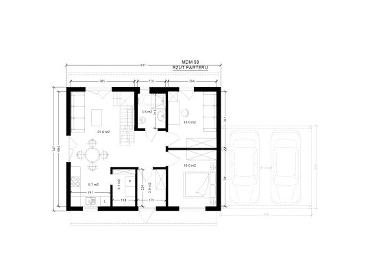Dom całoroczny prefabrykowany MDM Optimal 58