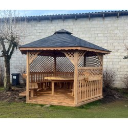 Hexagonal gazebo S2a ∅ 3.9m 12m2