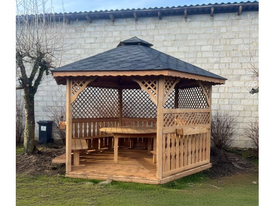 Sechseckiger Pavillon S2a ∅ 3,9m 12m2