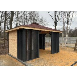 Rechteckiger Pavillon P15 4x3m 12m2