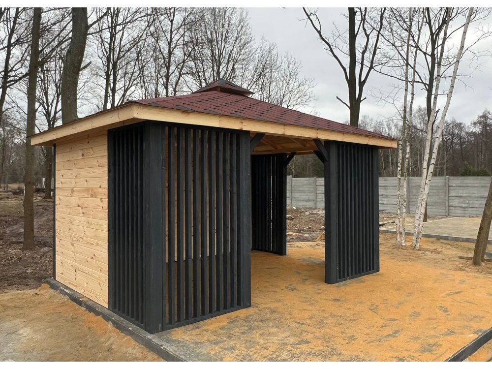Rechteckiger Pavillon P15 4x3m 12m2