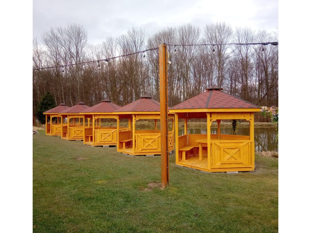 Sechseckiger Pavillon S5 ∅ 3,9m 12m2