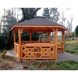 Sechseckiger Pavillon S5a ∅ 5,0m 20m2