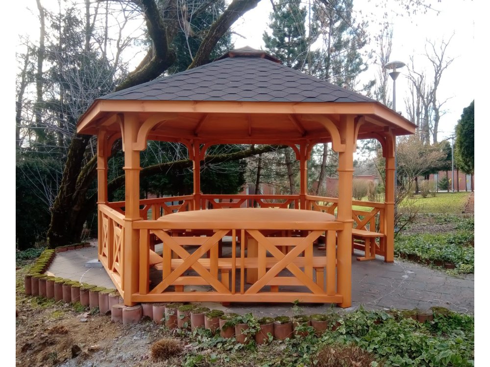 Hexagonal gazebo S5a ∅ 5.0m 20m2