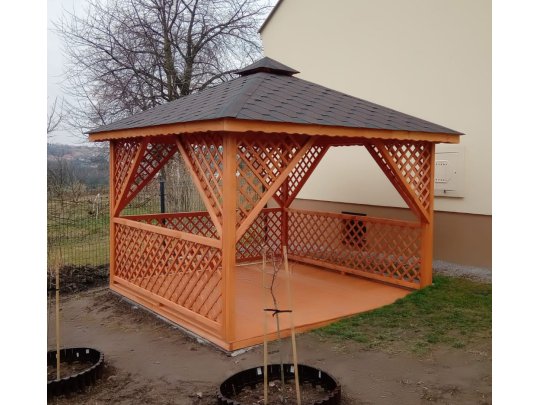 Rechteckiger Pavillon P12 3x3m 9m2 - zur Selbstmontage