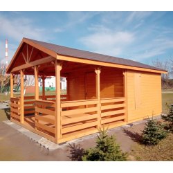 Wooden house Ash 2c 4x4m + 2m terrace 16m2