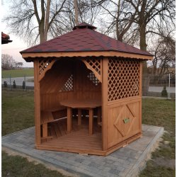 Hexagonal gazebo S1 ∅ 3.2m 8m2