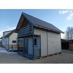 Wooden house Jarząb A 4x5m + 2m terrace 20m2