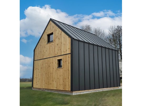 Dom drewniany Wierzba Modern C 5x6m + 3x6m taras 30m2