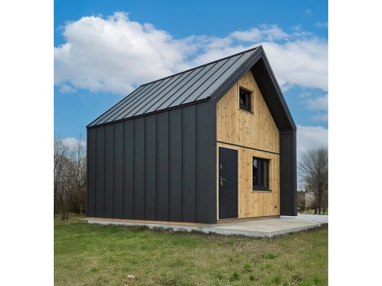 Dom drewniany Wierzba Modern C 5x6m + 3x6m taras 30m2