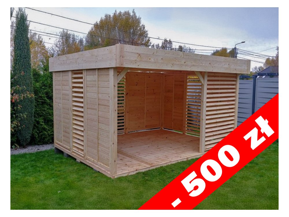 Rechteckiger Pavillon P13 3 x 3 m 9m2